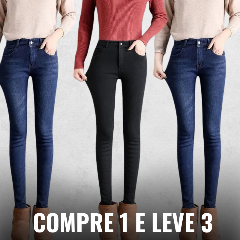 Compre 1 Leve 3 Calças Jeans Peluciada Amanda