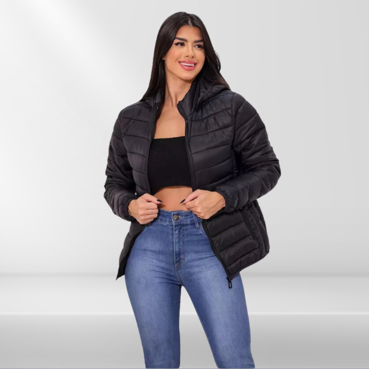 Jaqueta Bomber Feminina - Com Capuz + Brinde